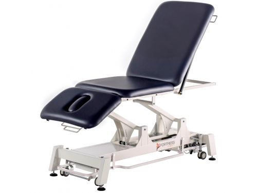 FORTRESS STABILITY 3-SECTION SHORTHEAD / WHITE FRAME / NAVY UPHOLSTERY / 360 DEGREE OPERATION