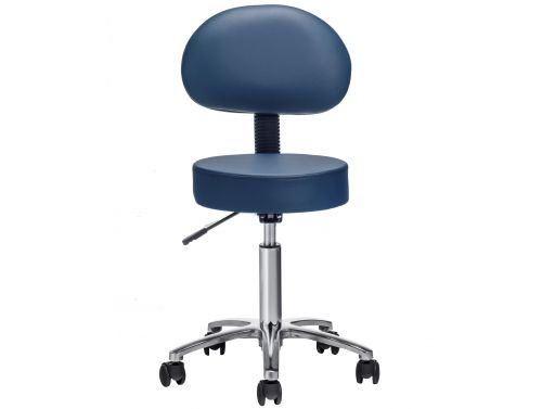 FORTRESS DELUXE TREATMENT STOOL / BLACK / WITH BACKREST