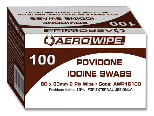 POVIDONE IODINE SWABS /  BOX OF 100