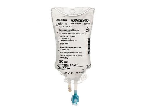 BAXTER VIAFLEX IV SOLUTIONS / 5% GLUCOSE / 500ML