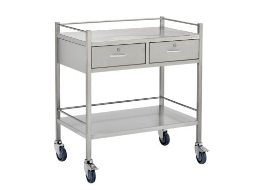 FORTRESS DOUBLE DRAWER SIDE BY SIDE TROLLEY / 800MM x 500MM x 900MM
