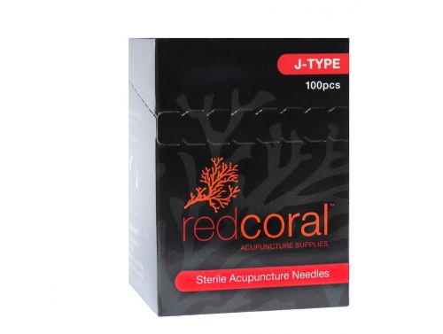 RED CORAL J-TYPE ACUPUNCTURE NEEDLES