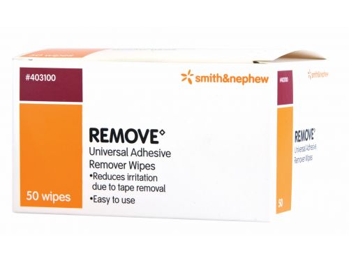REMOVE ADHESIVE SOLVENT WIPES / BOX OF 50