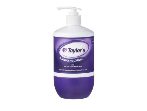 TAYLOR'S SORBOLENE LOTION WITH TEA TREE OIL AND ALOE VERA / 500ML PUMP BOTTLE / EACH