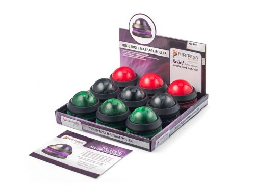 FORTRESS TRIGGEROLL MASSAGE ROLLER DISPLAY STAND / BOX OF 9