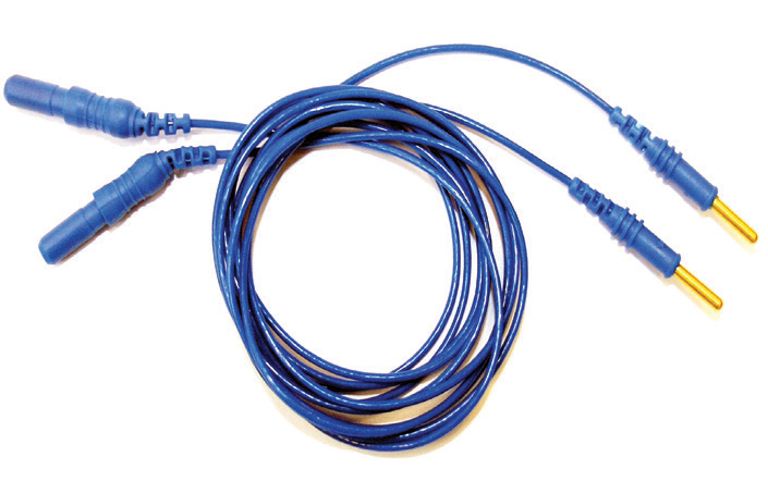 BLUE ELECTRODE CONNECTION CABLES / 1 PAIR photo