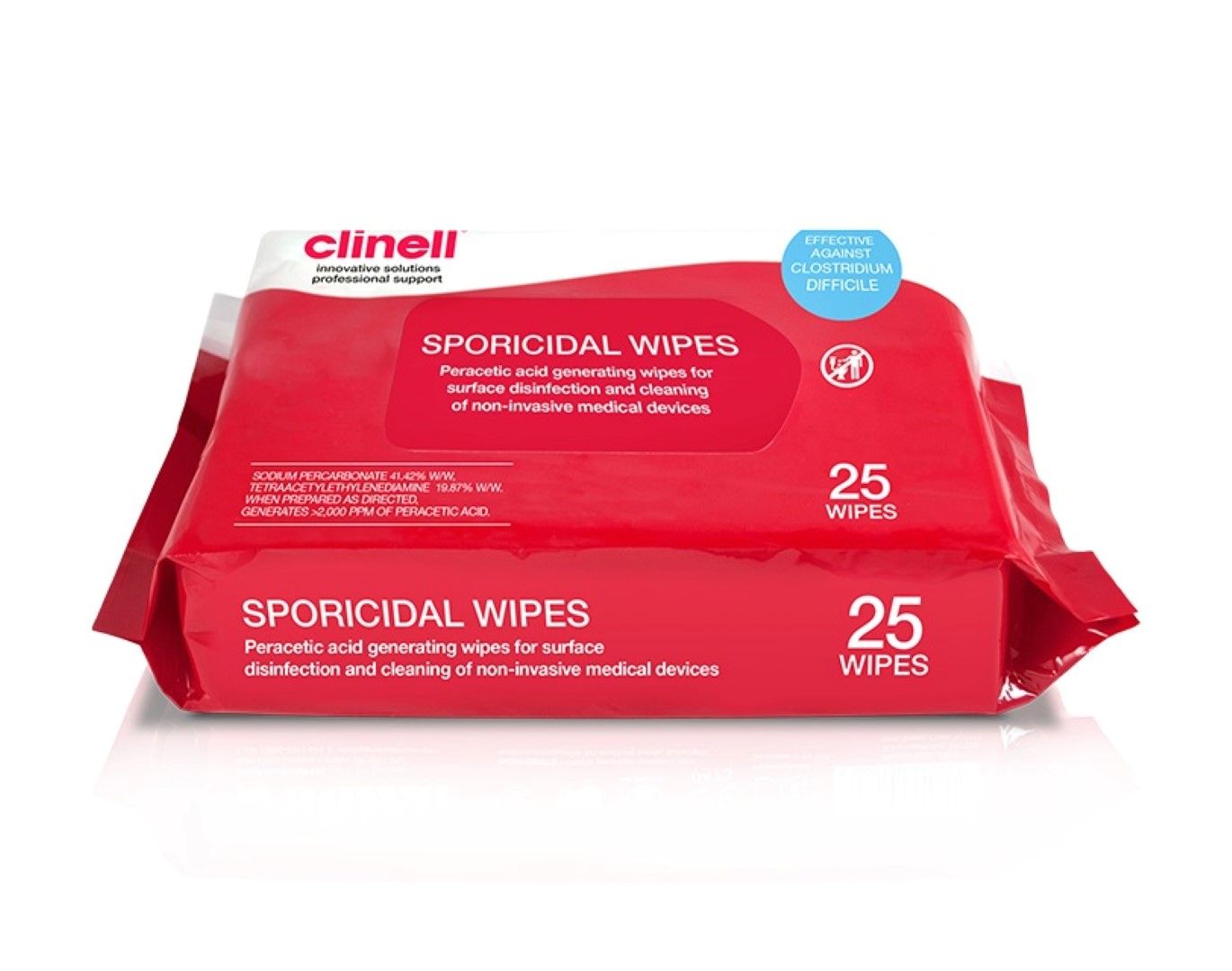 CLINELL SPORICIDAL WIPES / PACK OF 25 photo