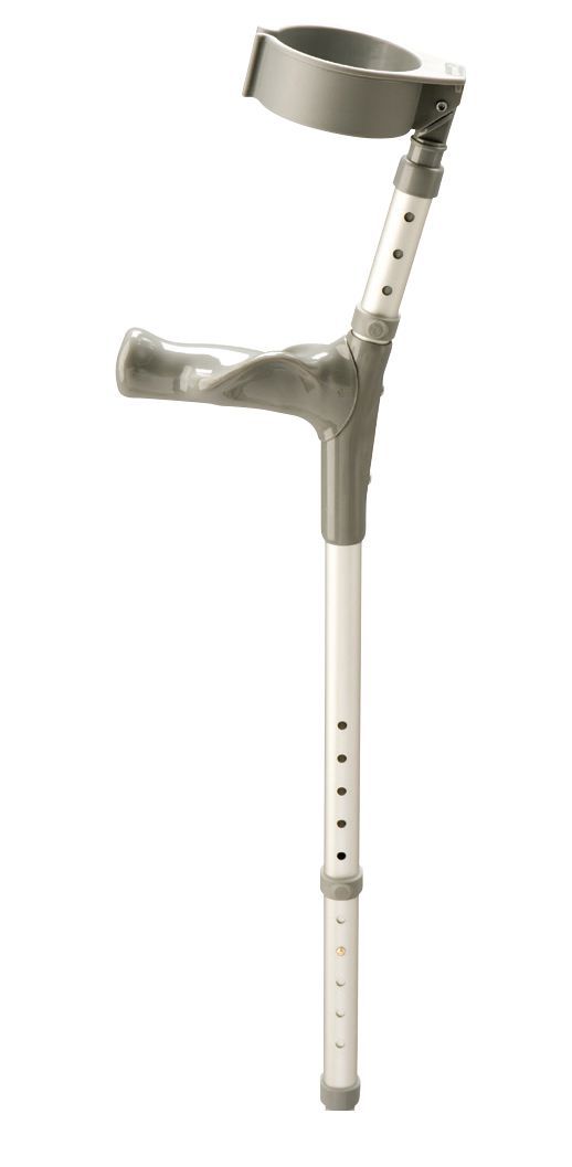 ORTHOLIFE DOUBLE ADJUSTABLE ELBOW CRUTCHES DELUXE GRIP photo