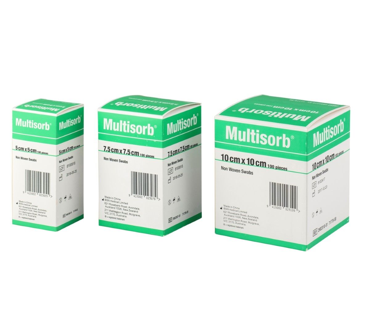 MULTISORB GAUZE SWABS / NON-WOVEN / NON-STERILE / 8 PLY / PKT 100 photo