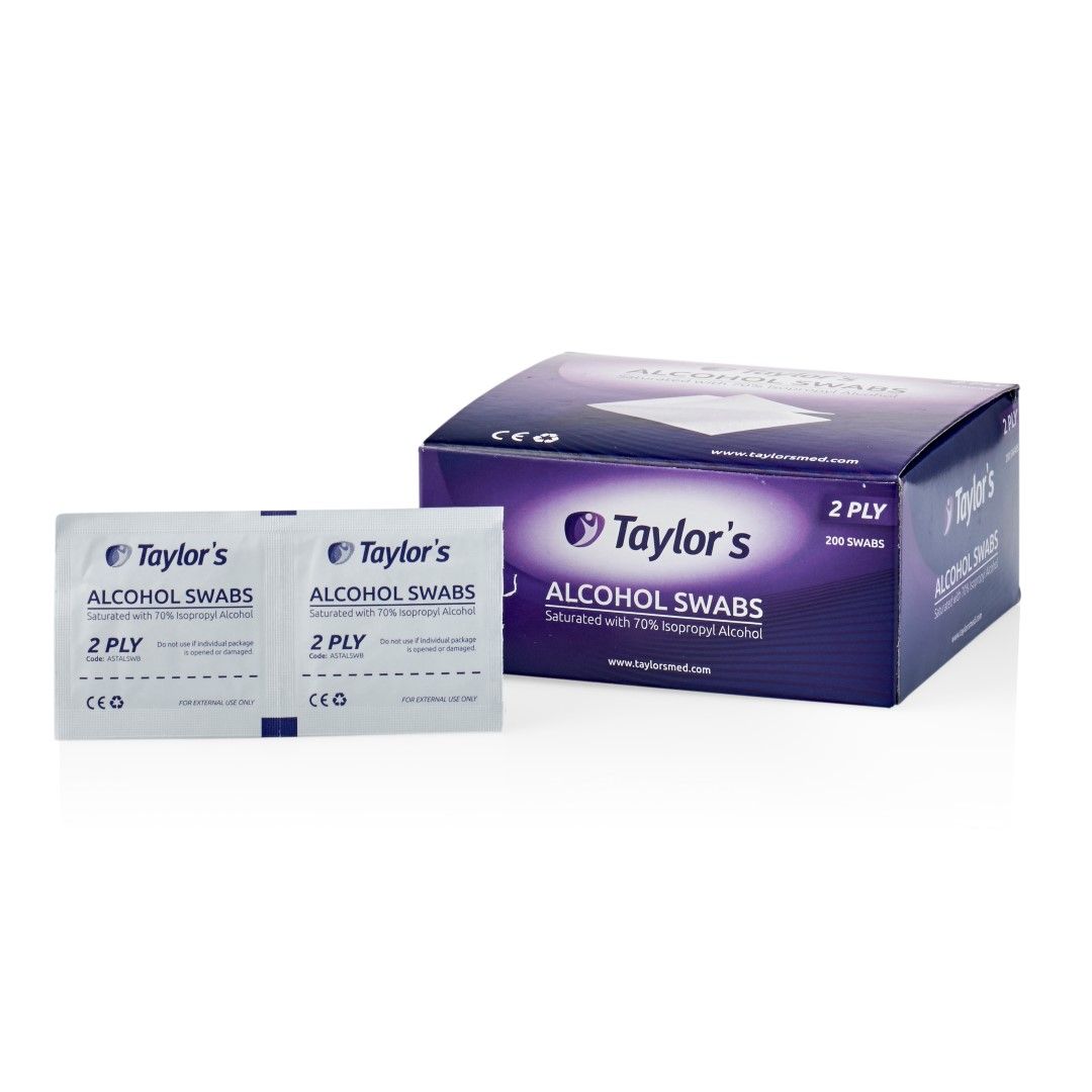 TAYLOR'S SKIN CLEANSING ALCOHOL SWABS / BOX OF 200    photo