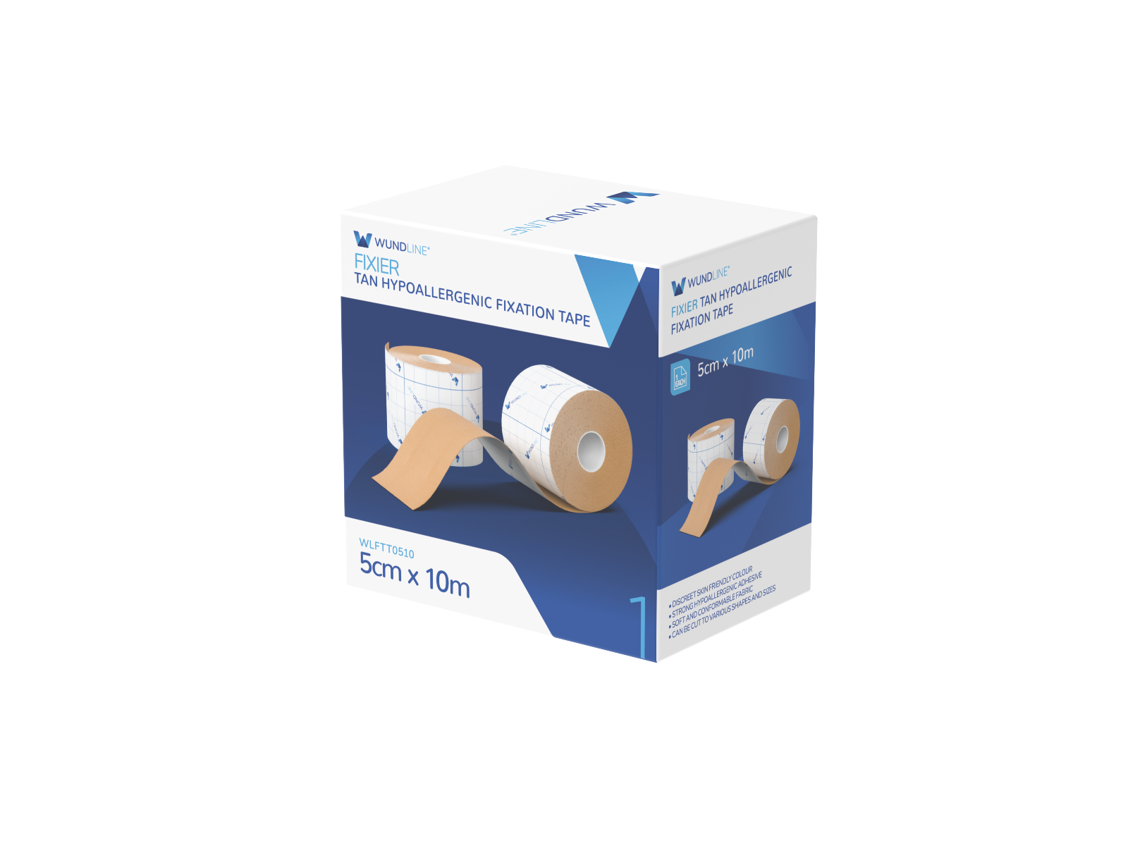 WUNDLINE FIXIER HYPOALLERGENIC FIXATION TAPE / TAN photo