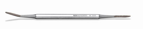 RUCK INSTRUMENTS DIAMOND CORNER NAIL FILE, DOUBLE SIDED, STAINLESS STEEL