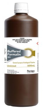 BUFFERED FORMALIN / UNTINTED / 500ml BOTTLE