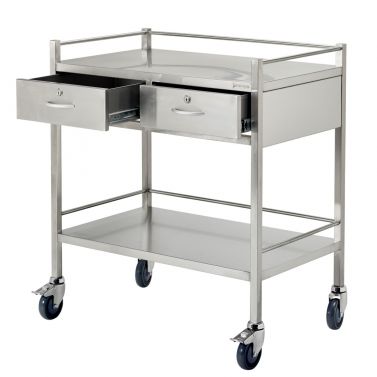 FORTRESS DOUBLE DRAWER SIDE BY SIDE TROLLEY / 800MM x 500MM x 900MM