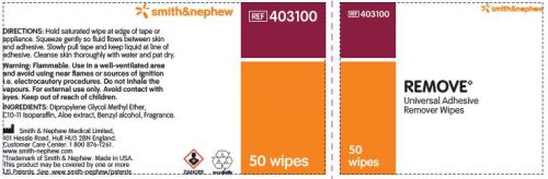 REMOVE ADHESIVE SOLVENT WIPES / BOX OF 50