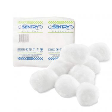 SENTRY STERILE COTTON WOOL BALLS / 50 X PACK'S OF 5