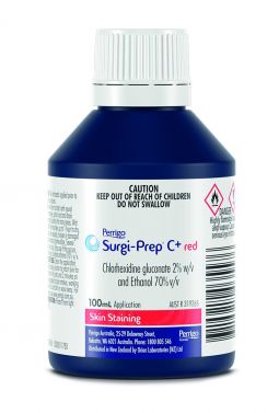 SURGI-PREP C+ RED CHLORHEXIDINE 2% & ETHANOL 70% 
