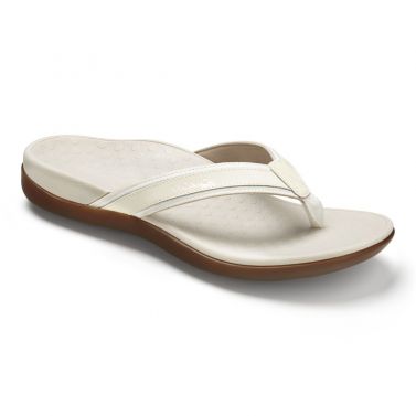 VIONIC WOMENS ISLANDER TOE POST SANDAL - WHITE