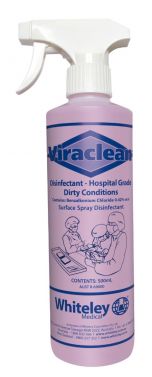 VIRACLEAN HOSPITAL GRADE DISINFECTANT / 500ML / SPRAY BOTTLE