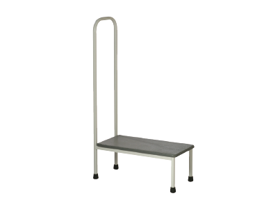 FORTRESS SINGLE STEP-UP STOOL WITH HANDRAIL