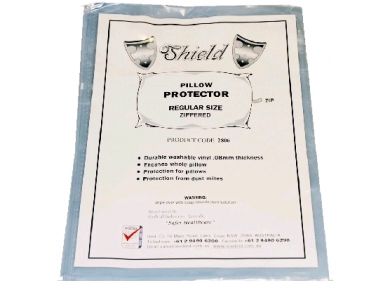 PILLOW HYGIENE PROTECTOR VINYL / RESUABLE / INDIVIDUAL